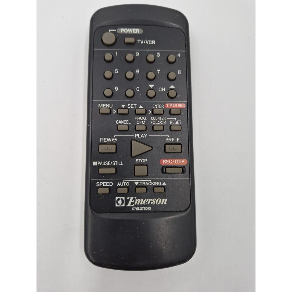 Emerson 076R076010 TV VCR Remote for Model VCR1500 VCR3002 VCR3003 (BNI) Tested